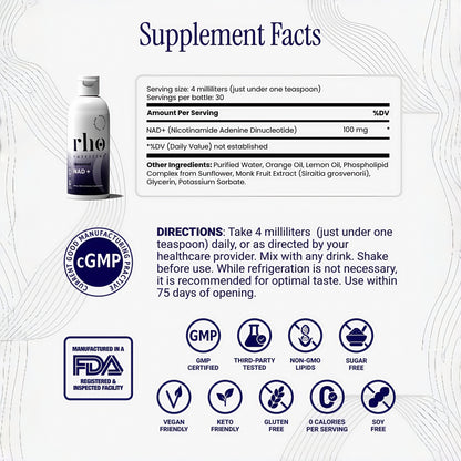 Rho Nutrition Liposomal NAD+ Supplement